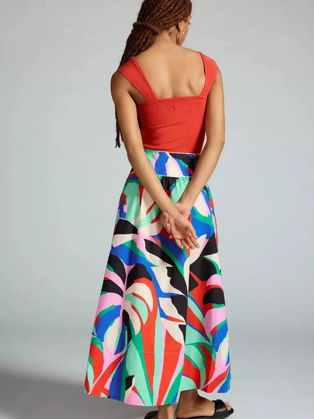 (altered) FARM RIO colorful monstera skirt (XS) - Picture 2 of 16